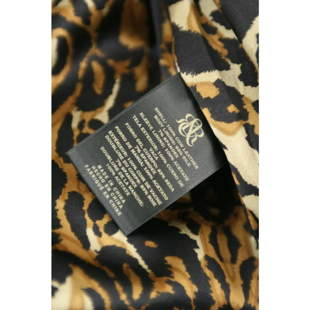 ROCK & REPUBLIC VICTORIA BECKHAM RARE Brown Leather Biker Moto Jacket - Picture 14 of 15